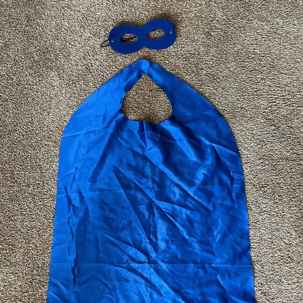 Royal Blue cape and mask